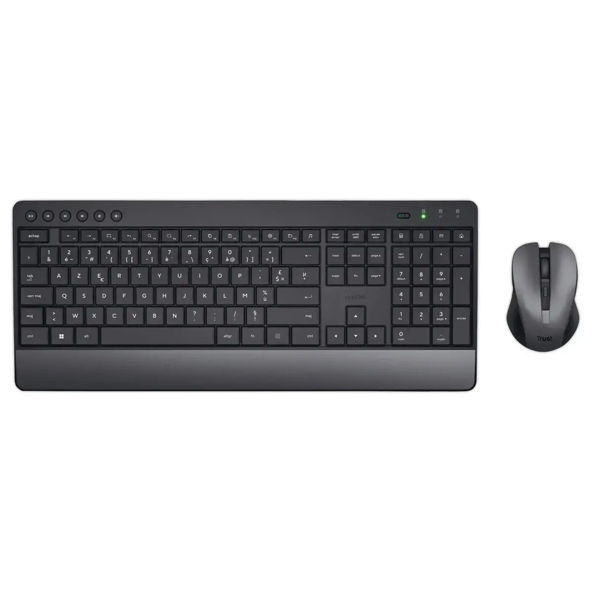 Kit clavier et souris sans fil Trezo Eco - Noir