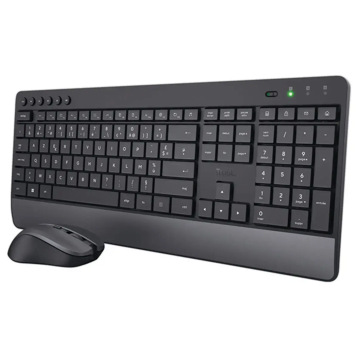 Kit clavier et souris sans fil Trezo Eco - Noir