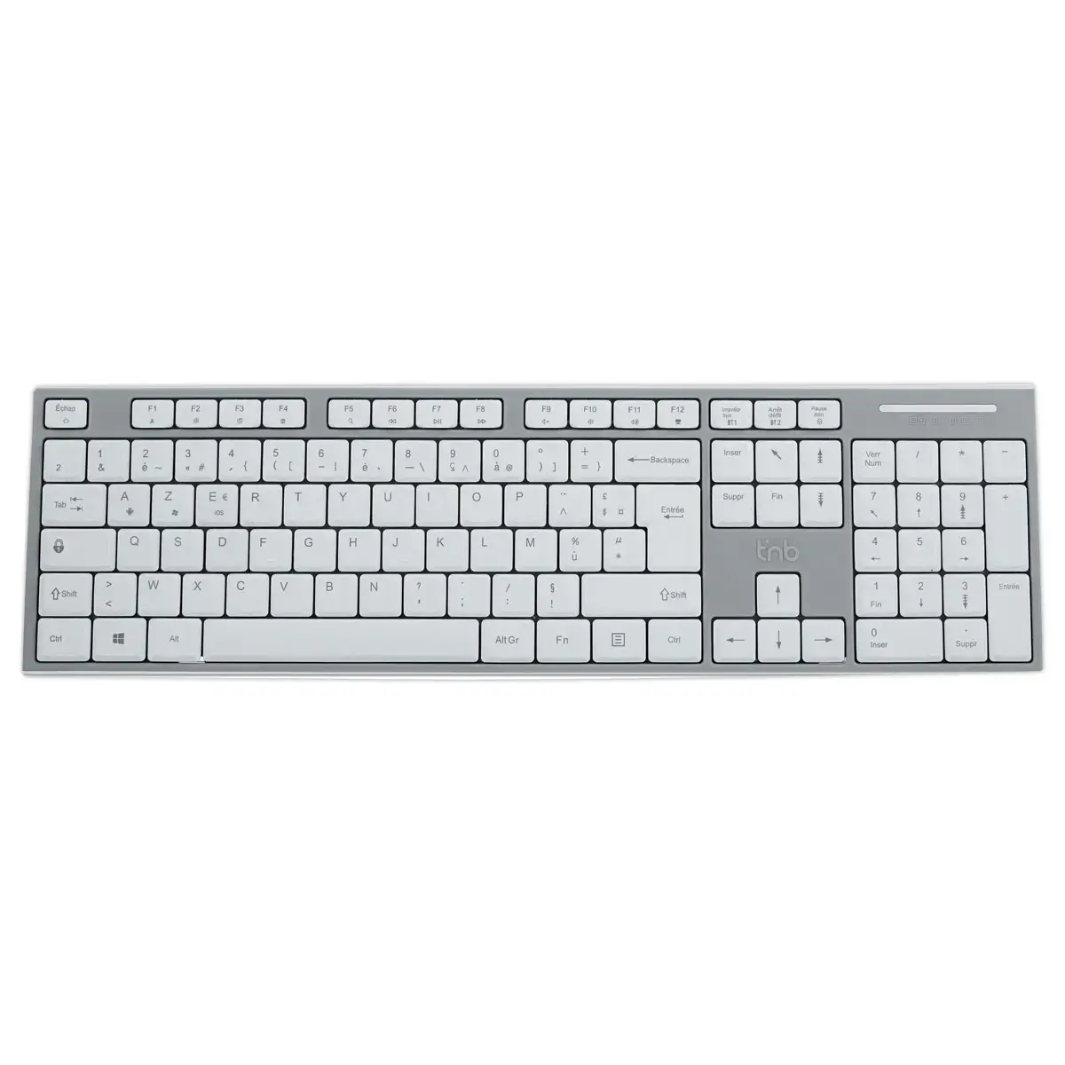 Clavier Bluetooth rechargeable - Gris