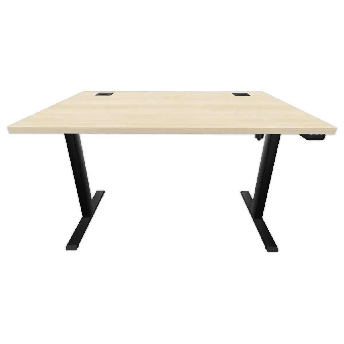 Bureau Eco electrique acacia/noir monte 120x 60 cm