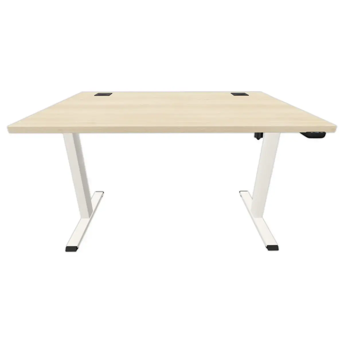 Bureau Eco electrique acacia/blanc  mont&eacute; 120x 60 cm 