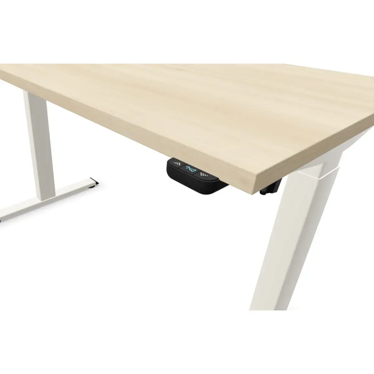 Bureau Eco electrique acacia/blanc  mont&eacute; 120x 60 cm 