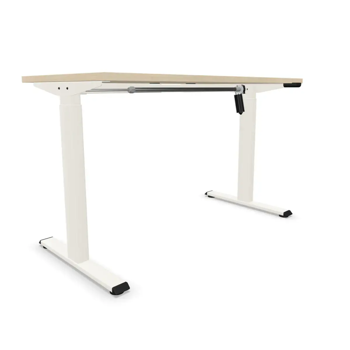Bureau Eco electrique acacia/blanc  mont&eacute; 120x 60 cm 