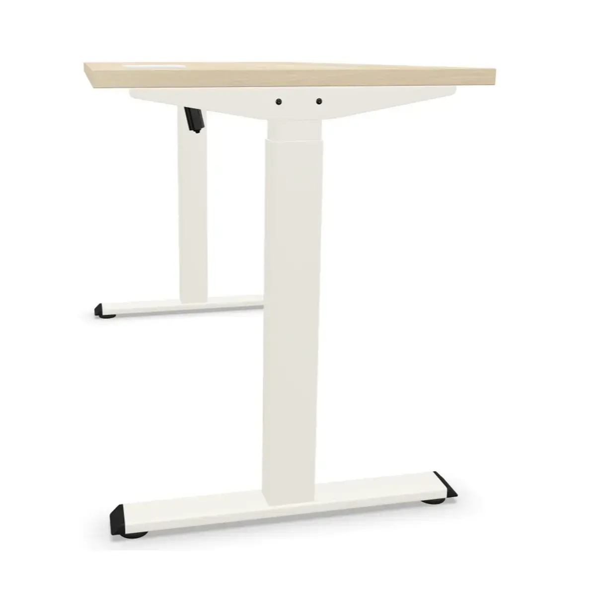 Bureau Eco electrique acacia/blanc  mont&eacute; 120x 60 cm 