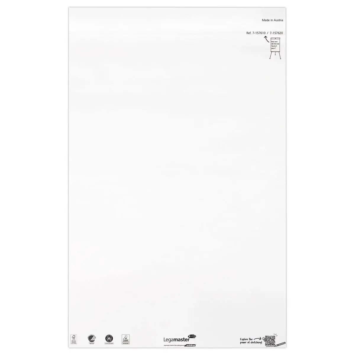 2 Blocs de papier pour chevalet - 2 x 50 feuilles unies - LEGAMASTER