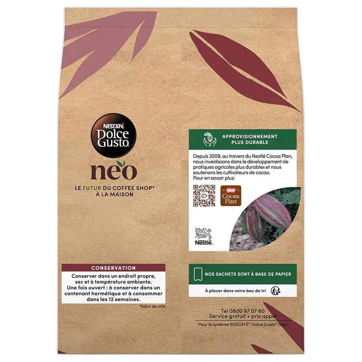 12 Dosettes de chocolat chaud NEO - DOLCE GUSTO