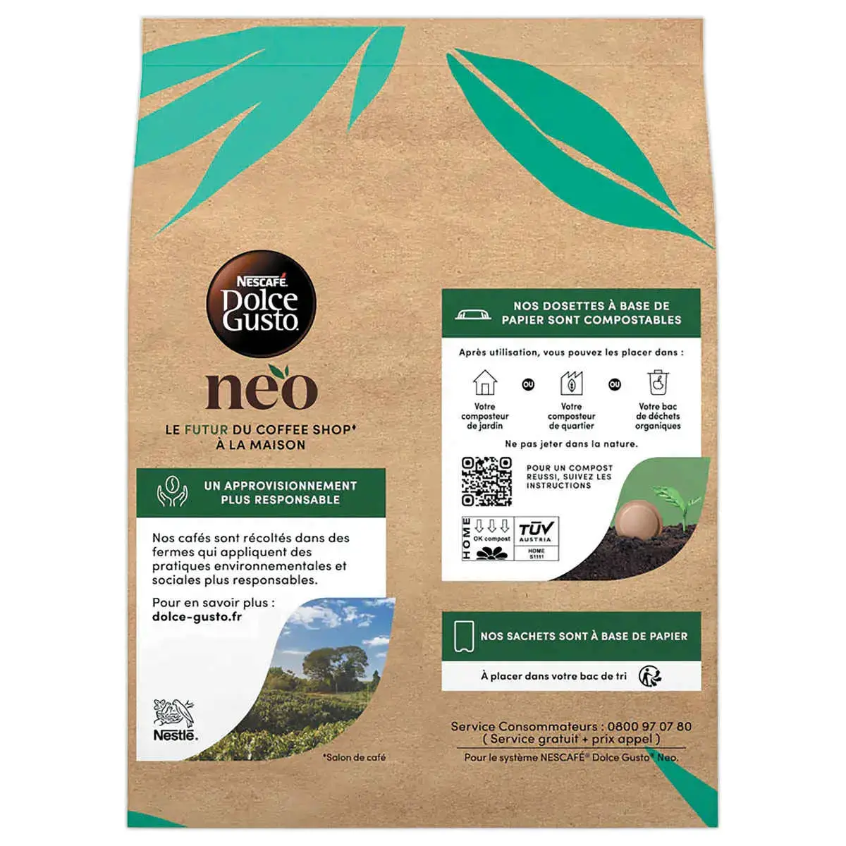 6 Dosettes de caf&eacute; Cappuccino NEO par Dolce gusto 