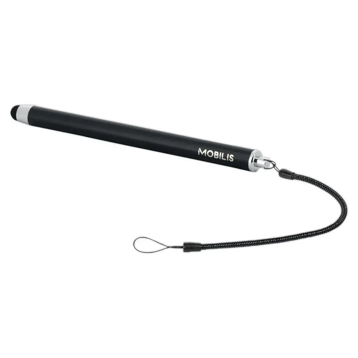 10 Stylets capacitifs noir mat + cordons spiral Mobilis 