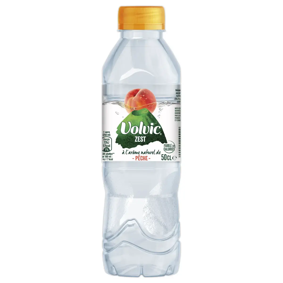 24 Bouteilles eau VOLVIC zest pêche 50 cl