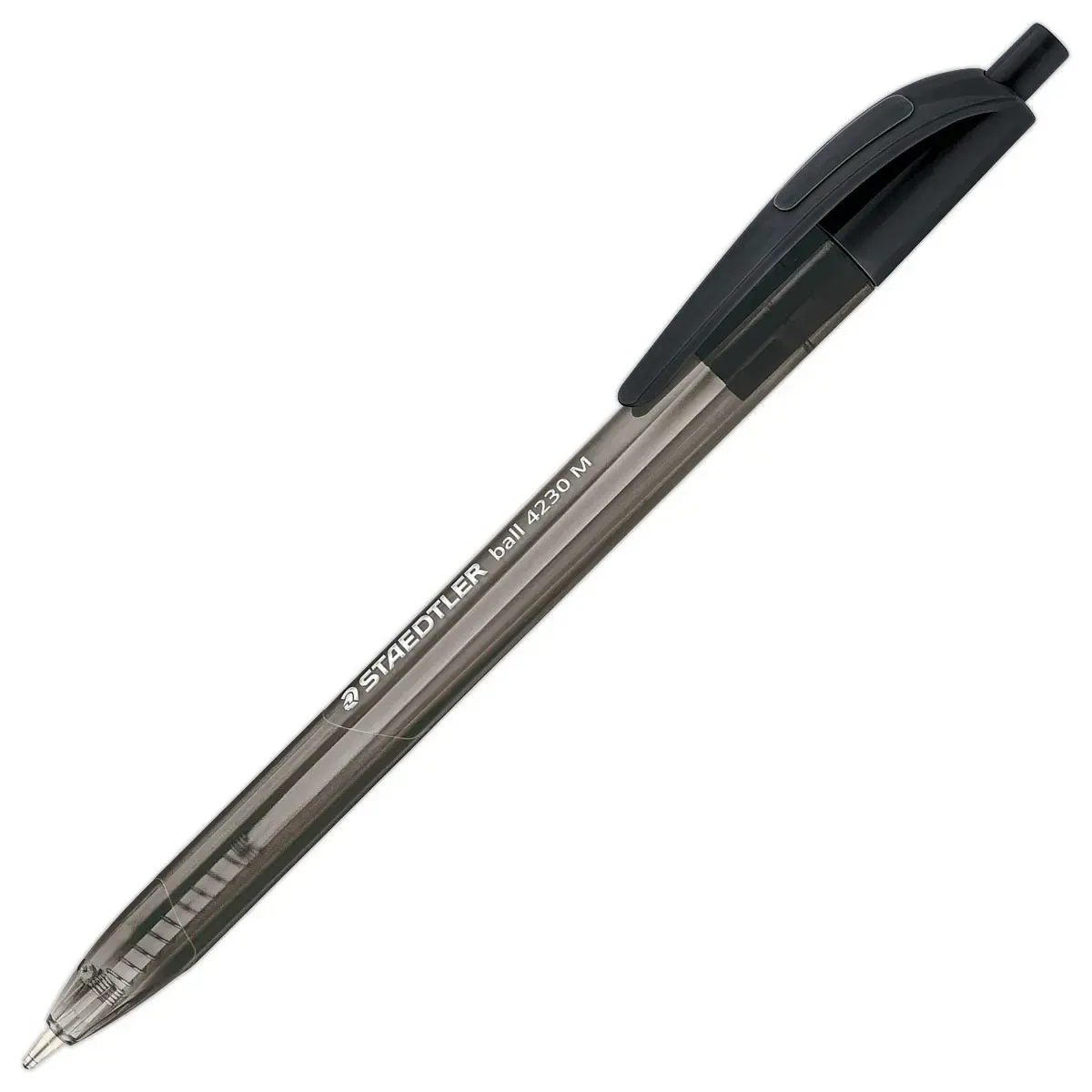 Stylo-bille triangulaire rétractable pointe moyenne 1 mm noir
