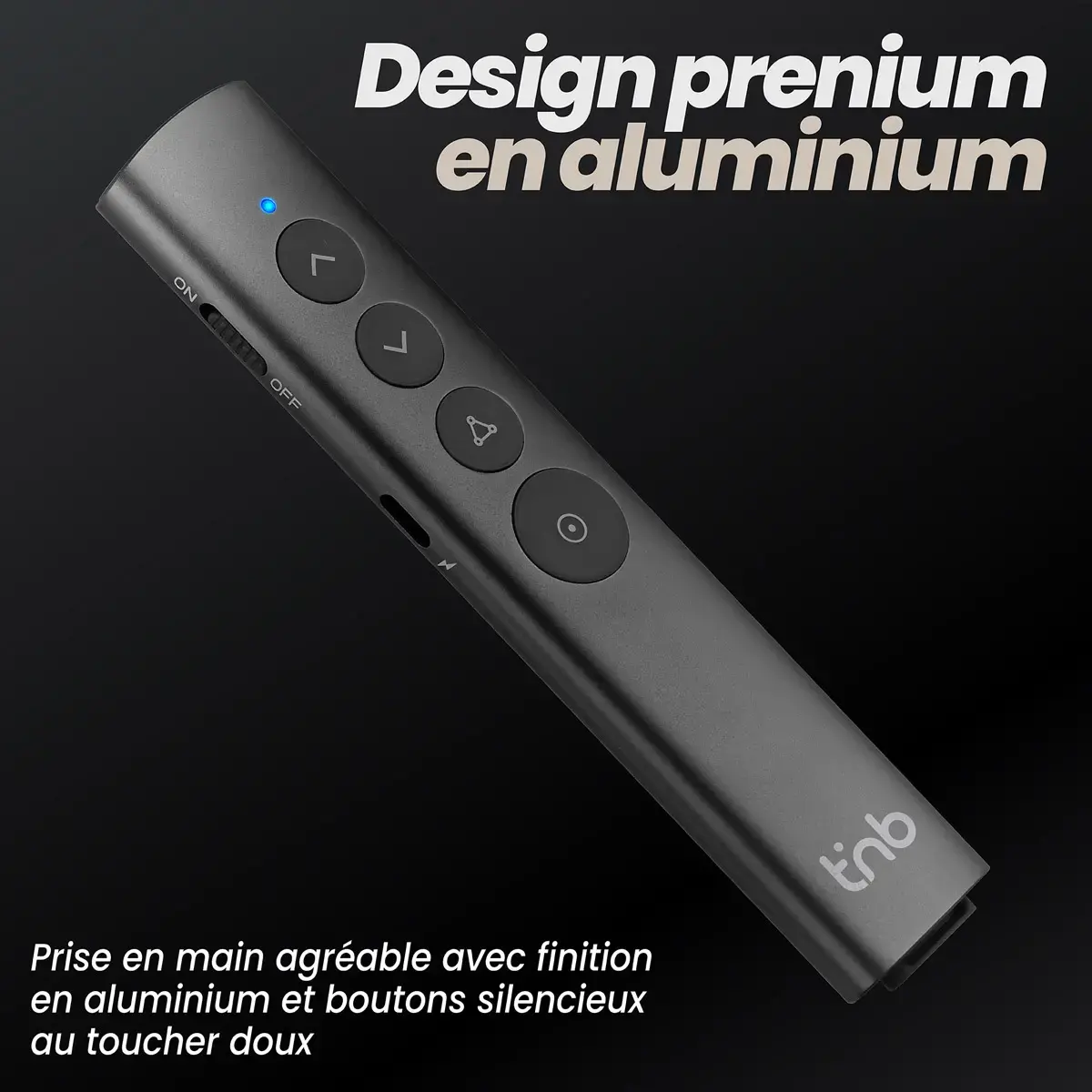 Pointeur de présentation rechargeable T'nB