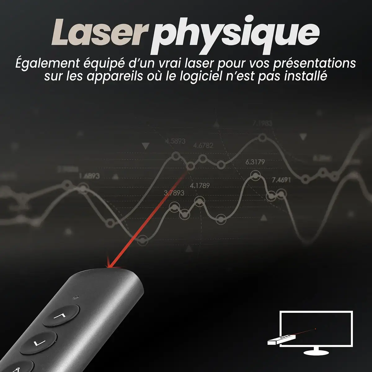 Pointeur de présentation rechargeable T'nB