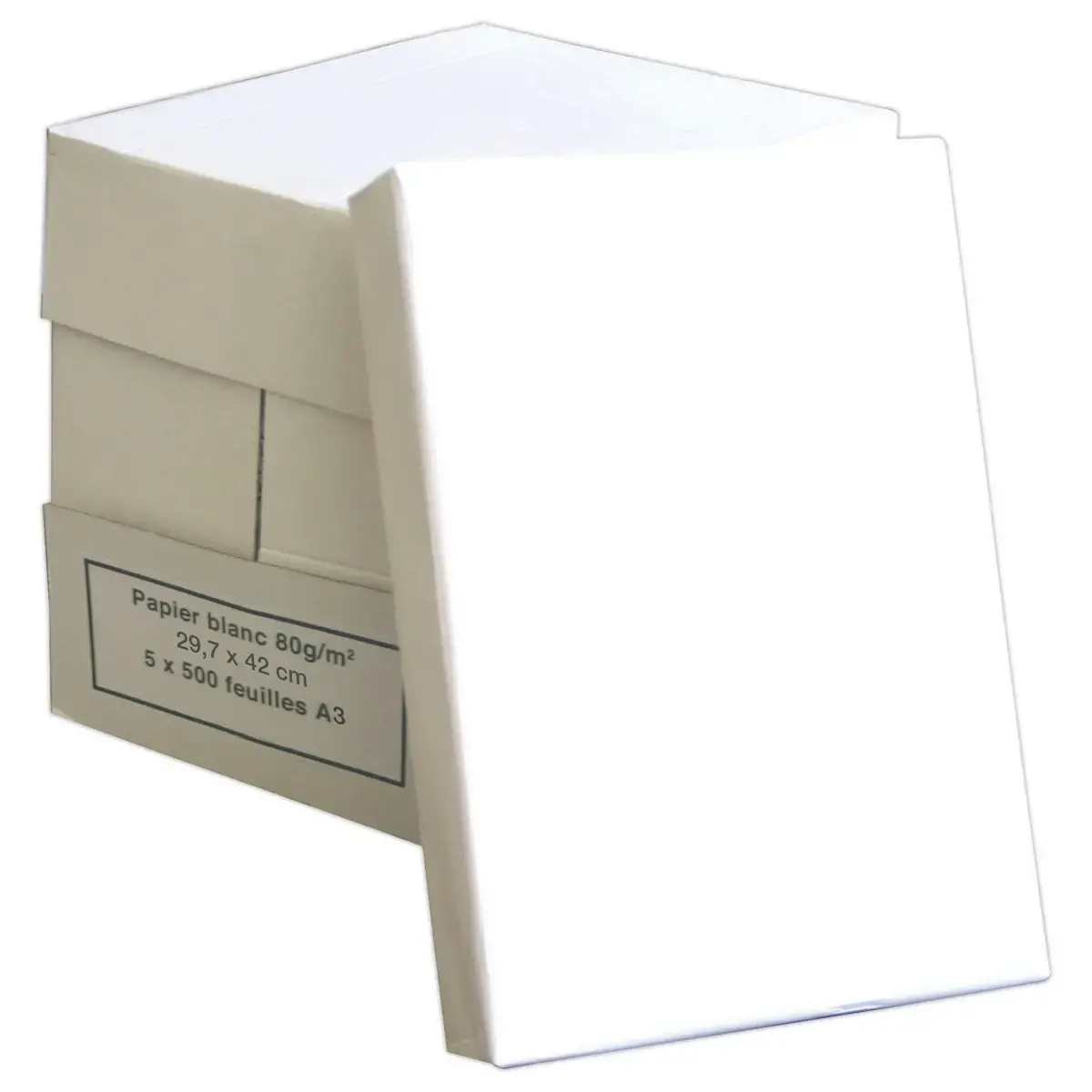 3 Ramettes de papier blanc 500 feuilles A3 - 80g