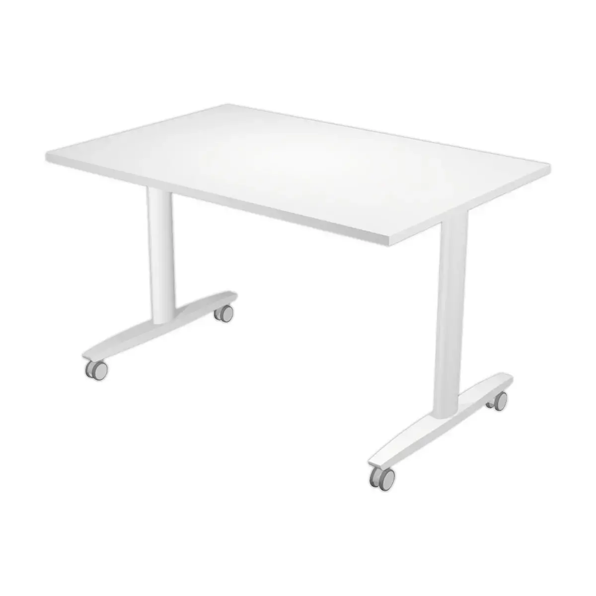 table basculante sur roulettes 120x80x74,1 cm blc/blc
