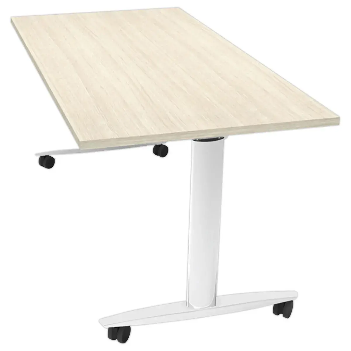 table basculante sur roulettes 140x80x74,1 cm chêne/blc