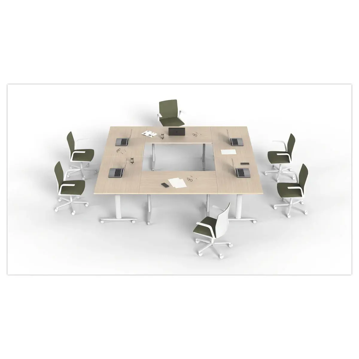 table basculante sur roulettes 120x80x74,1 cm chêne/blc