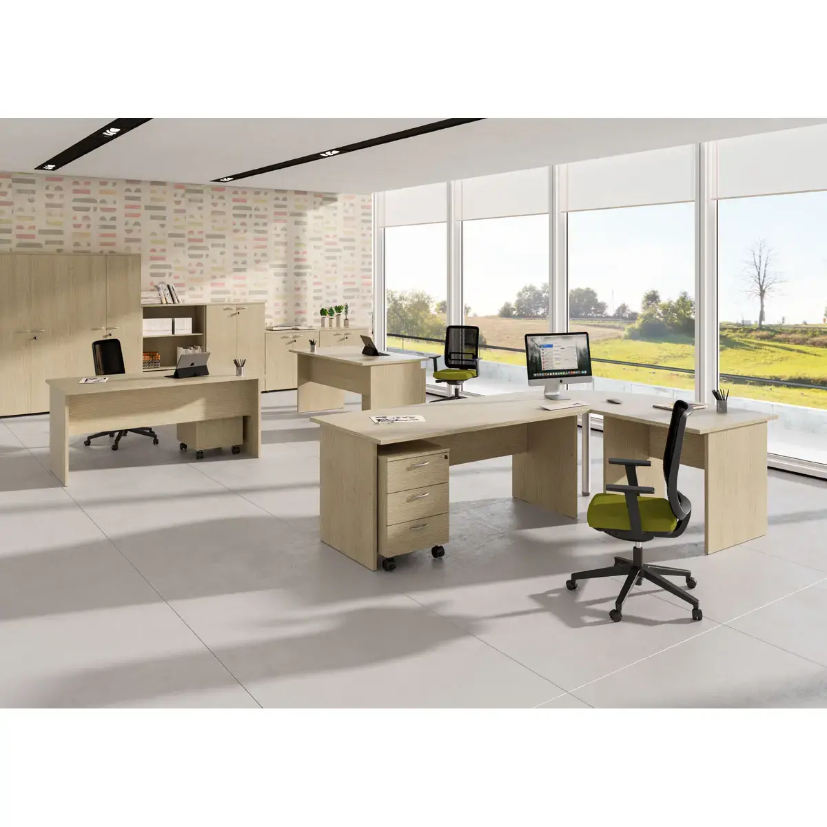 Bureau ROME panneau 160 - Chêne