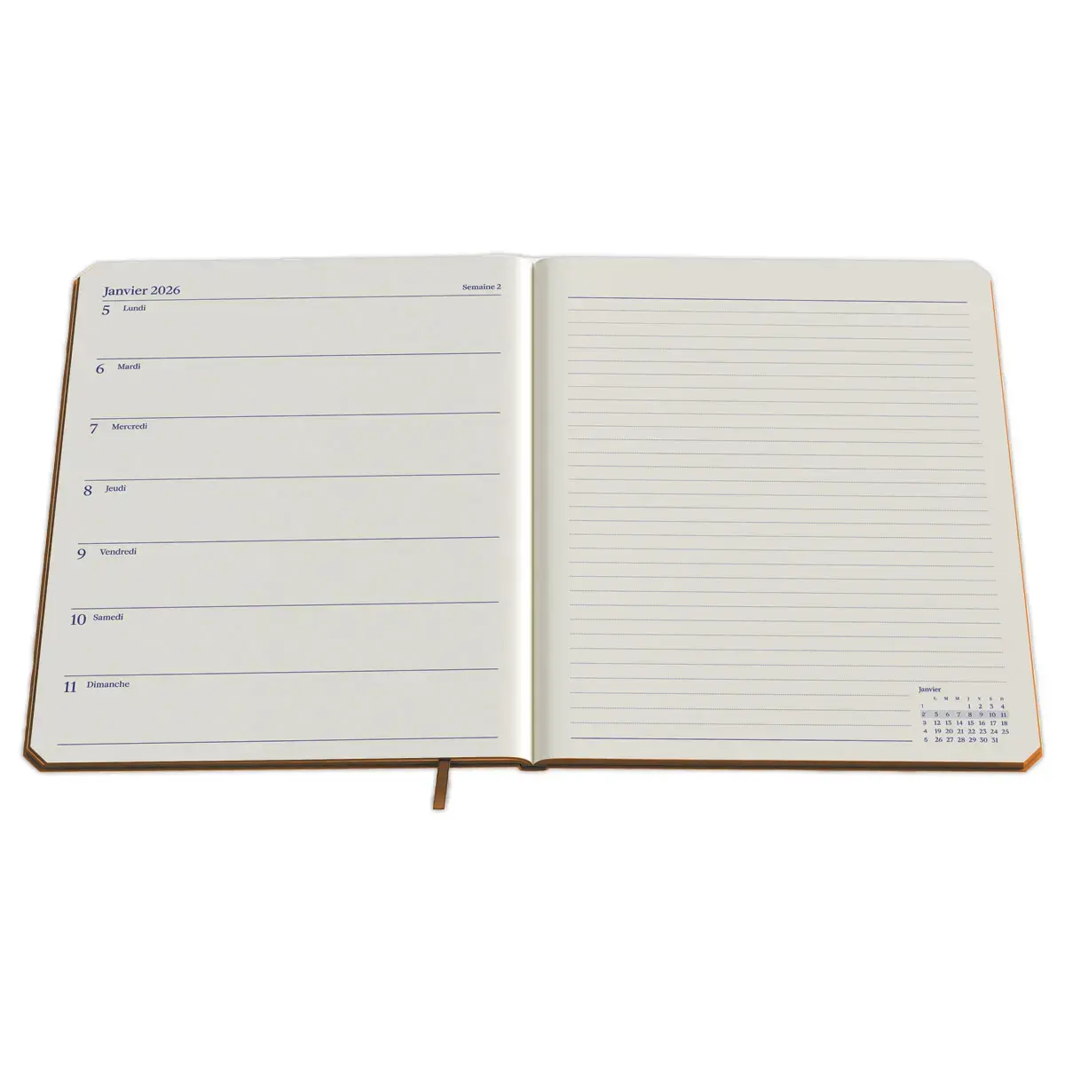 Agenda L semainier notes Brepols De Kempen Ashblack - Noir