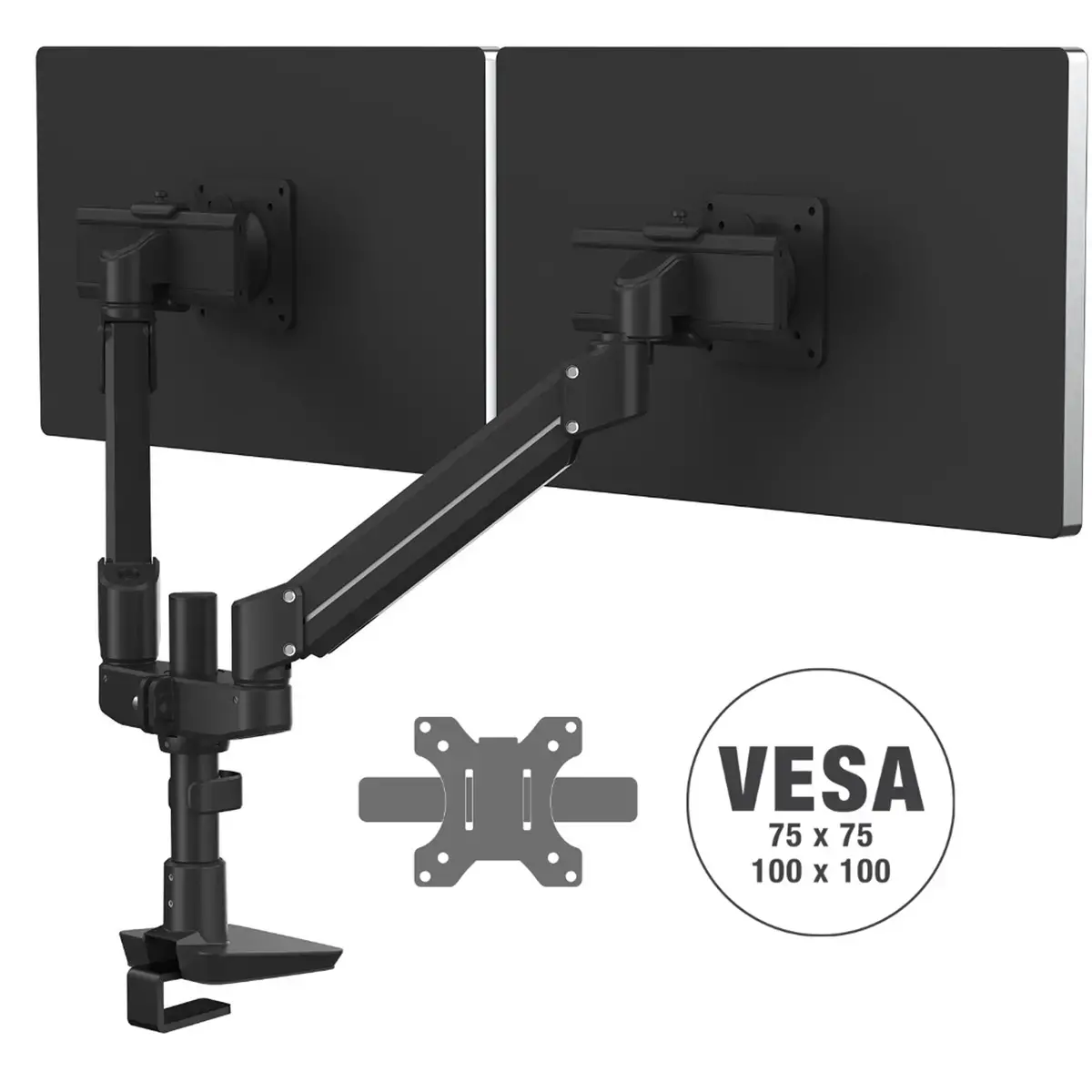 Bras porte-écran Top Mount Tallo compact - Double - Noir - Fellowes