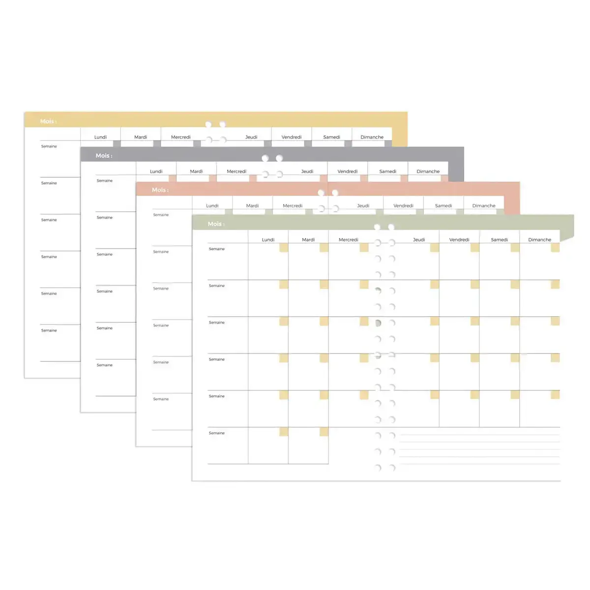 Agenda 21 perp&eacute;tuel semainier S Eterny Graphic - Fran&ccedil;ais 