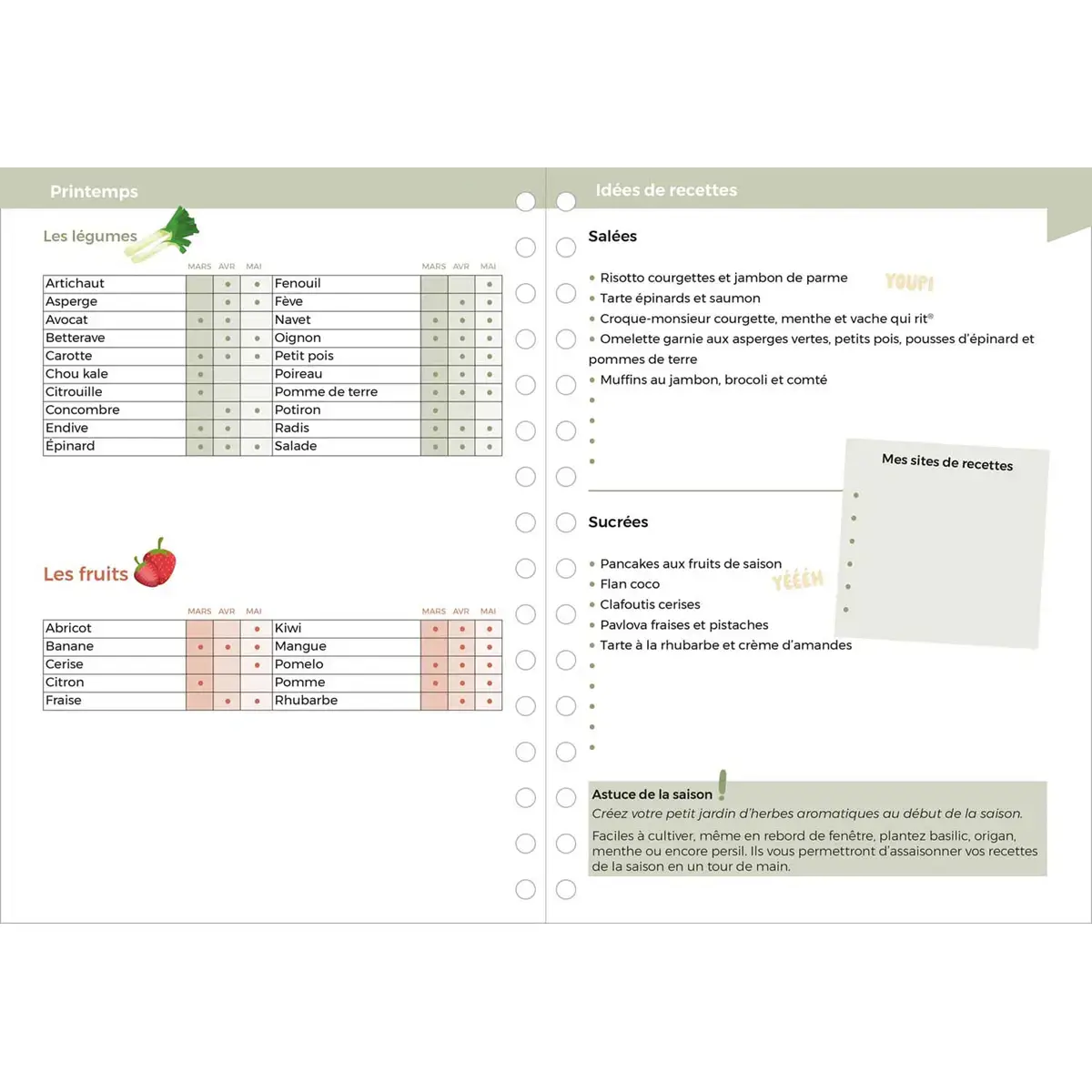 Agenda 21 perp&eacute;tuel semainier S Eterny Graphic - Fran&ccedil;ais 