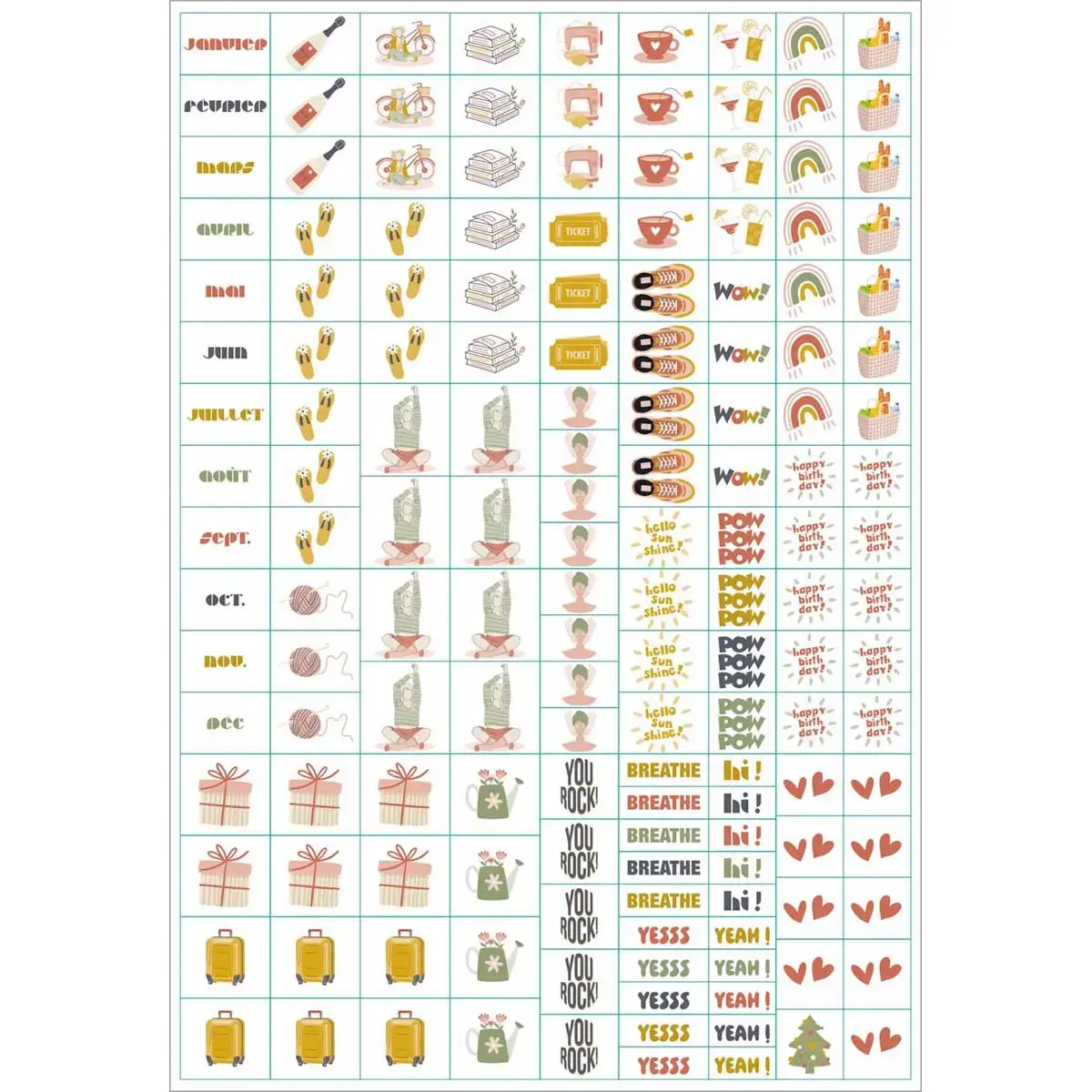 Agenda 21 perp&eacute;tuel semainier S Eterny Graphic - Fran&ccedil;ais 