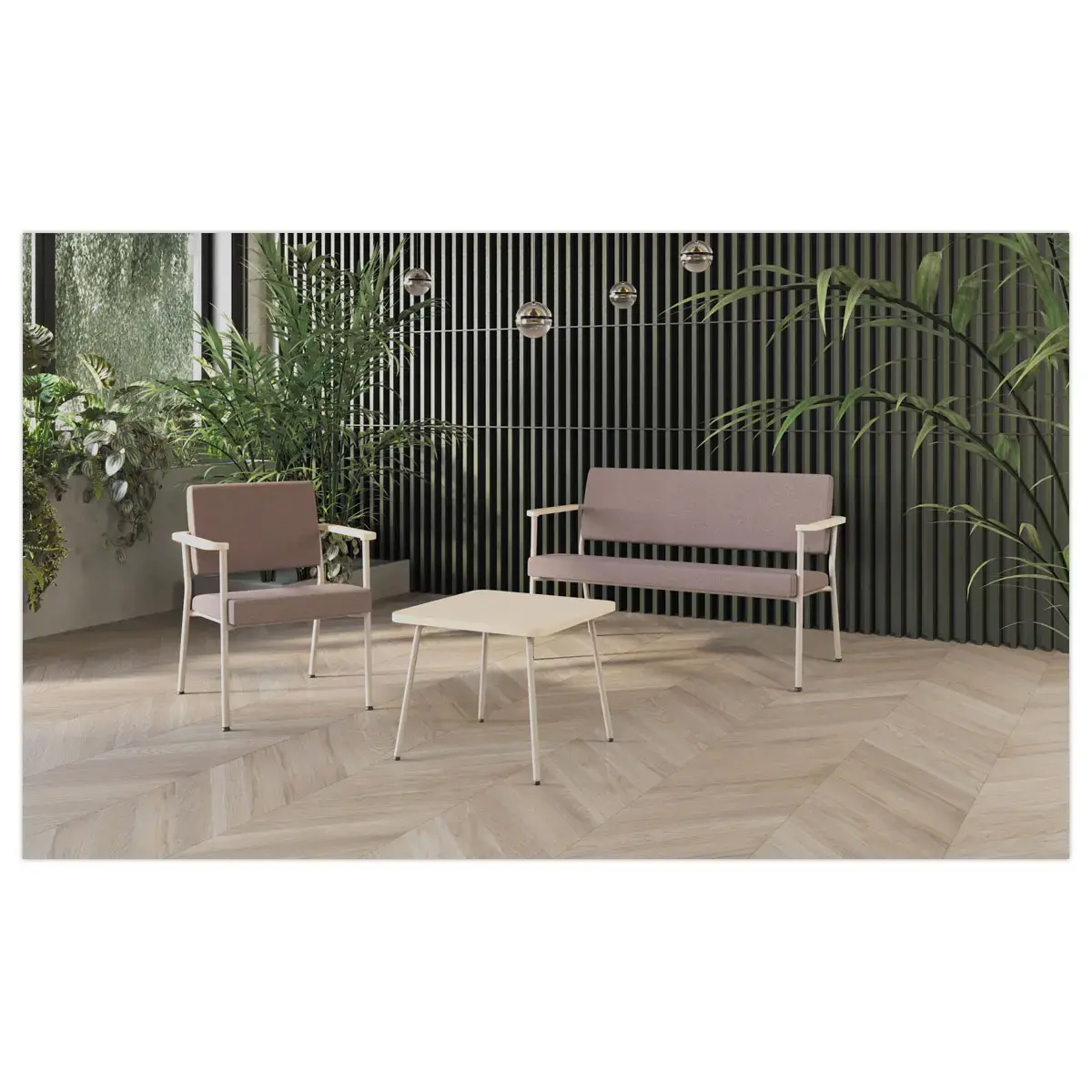 Table basse 55 x 55 pied noir 