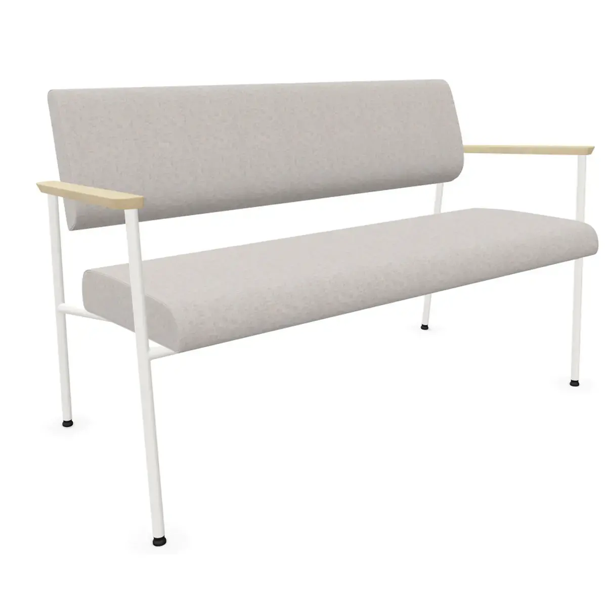 Sofa 2 places beige/gris 