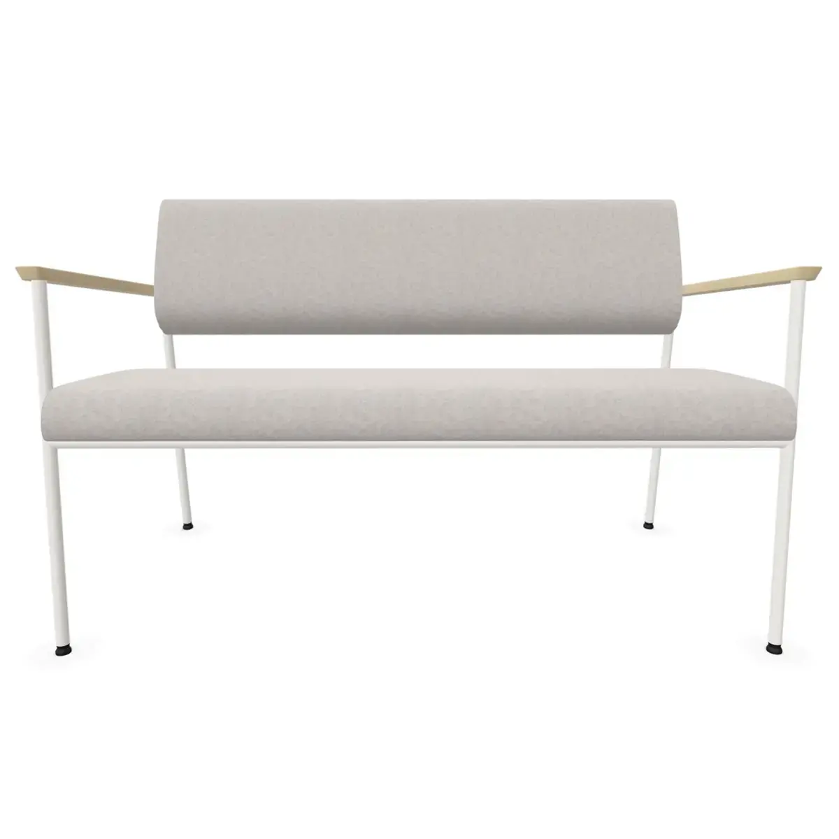 Sofa 2 places beige/gris 