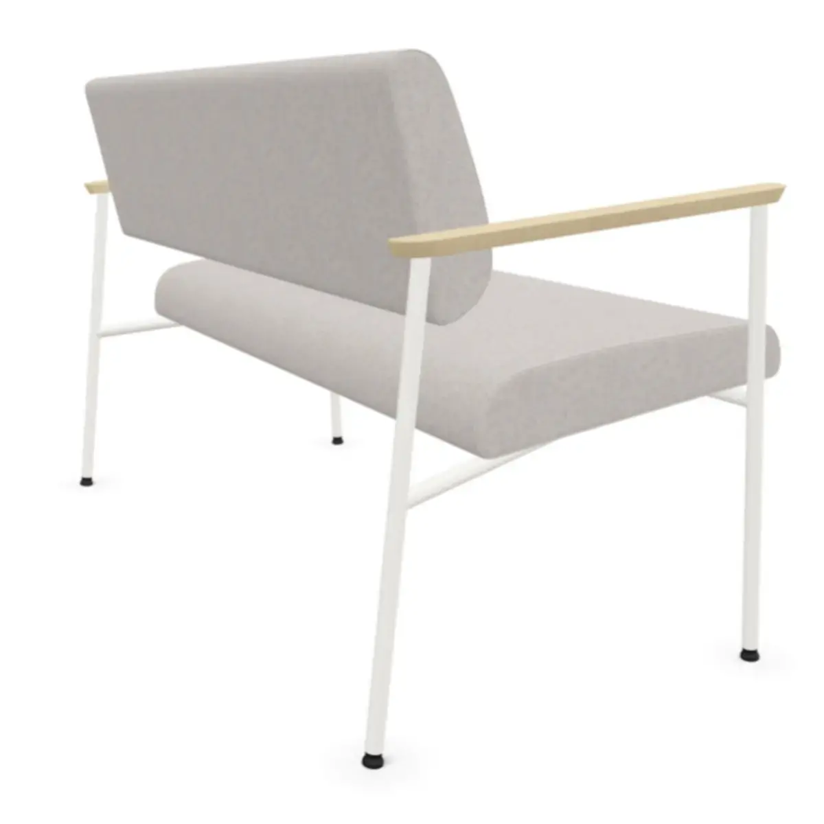 Sofa 2 places beige/gris 