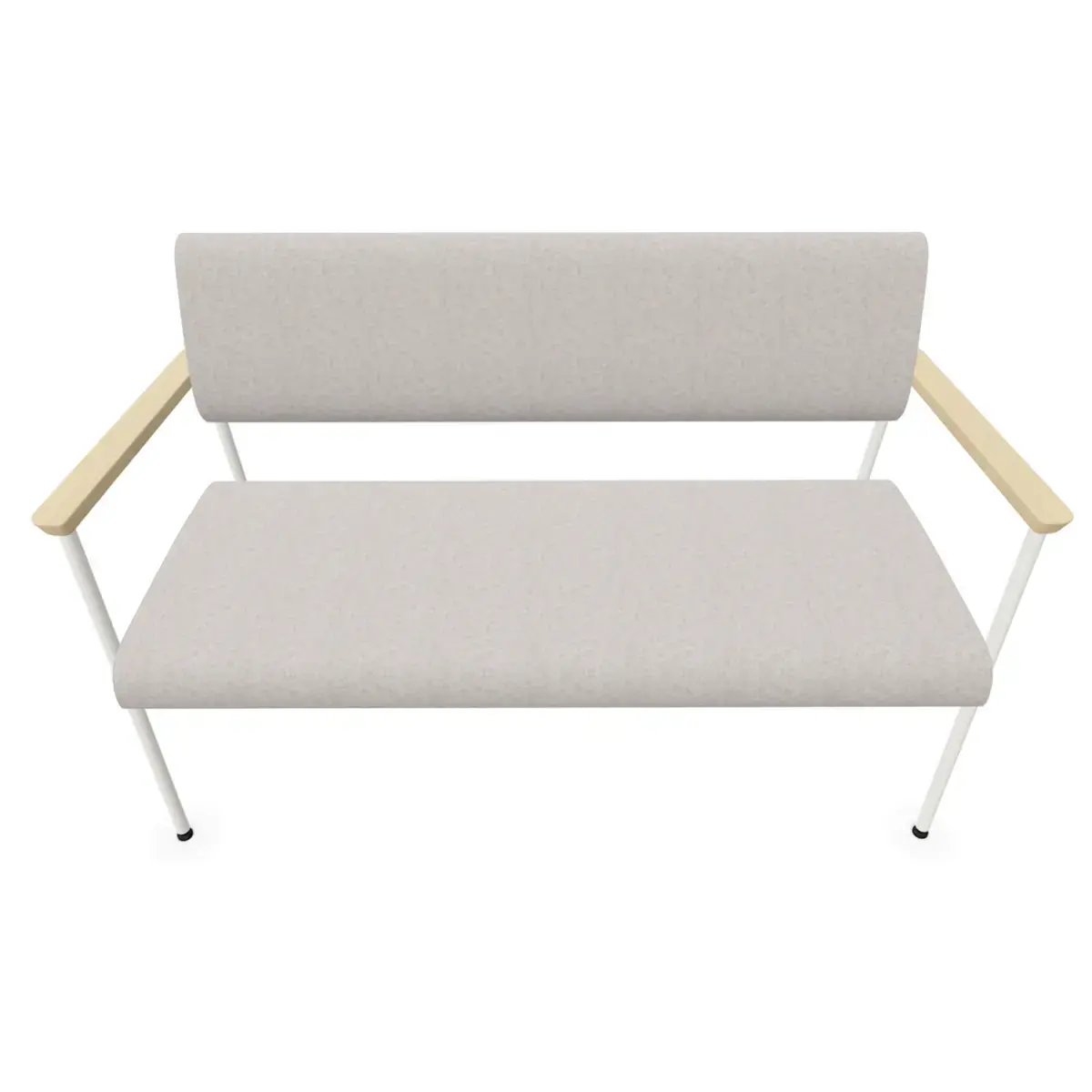 Sofa 2 places beige/gris 