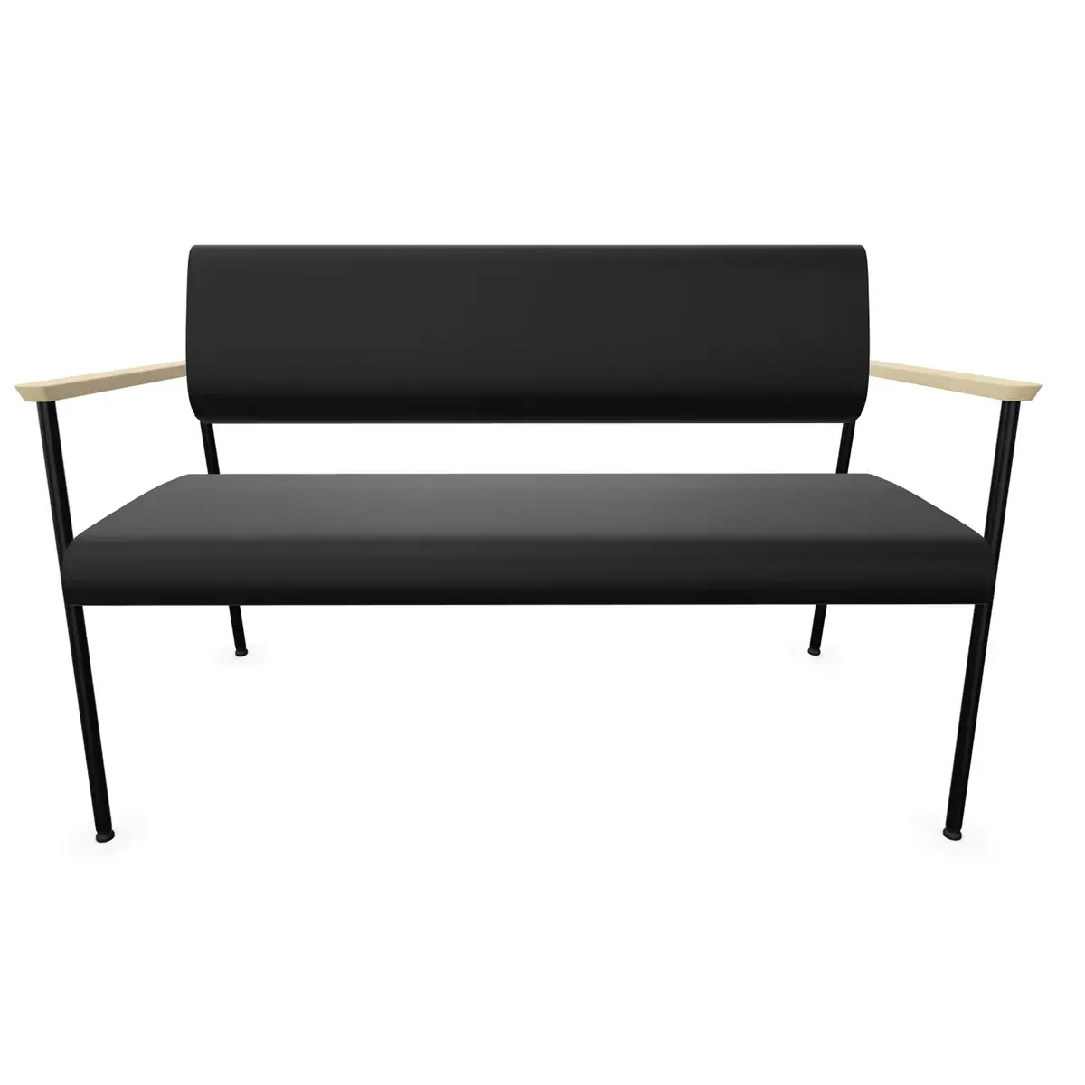 Sofa 2 places noir