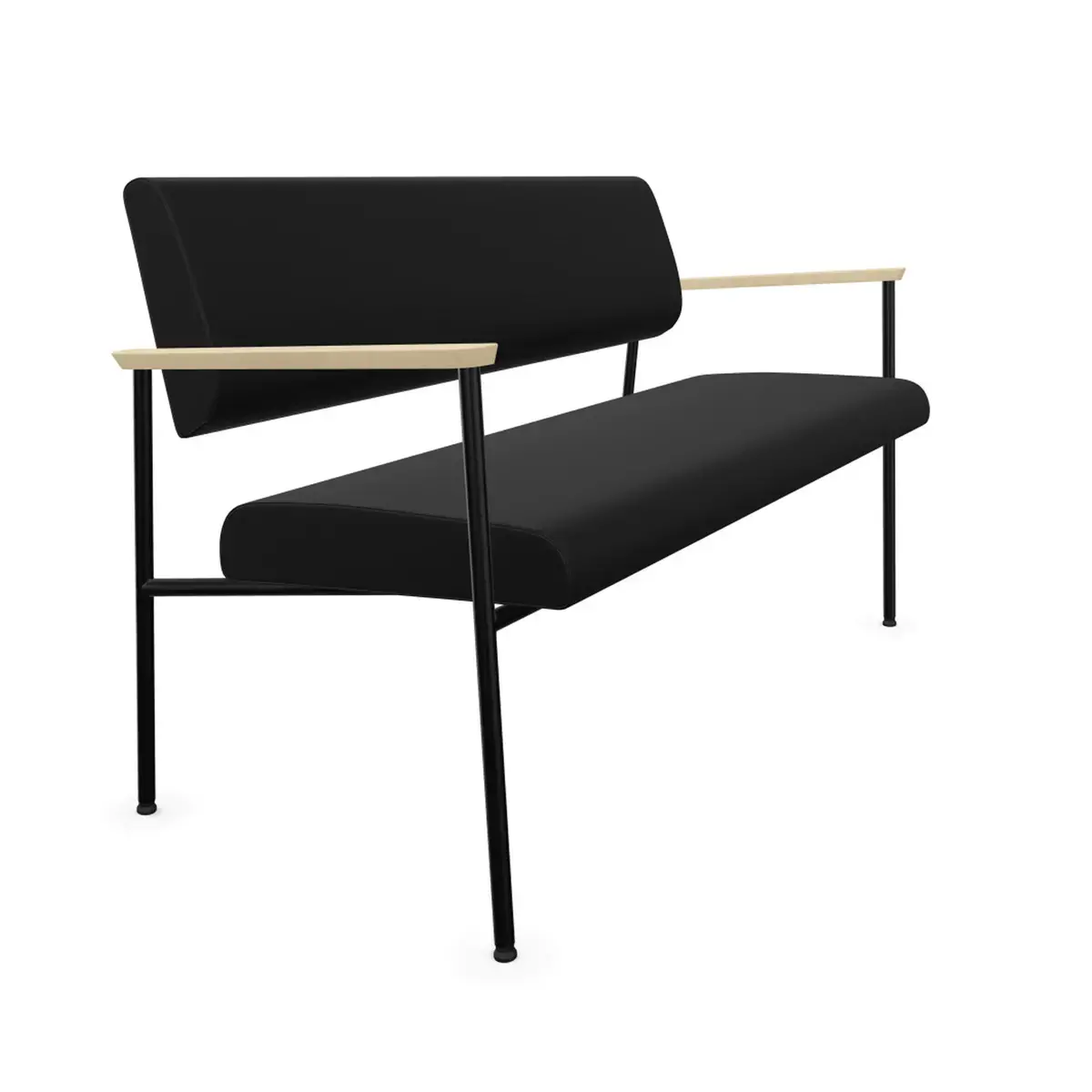 Sofa 2 places noir