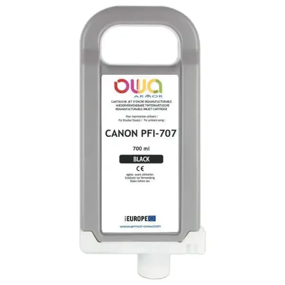 Cartouche B45687OW OWA pour traceurs compat CANON PFI-7130 700ml-Noir