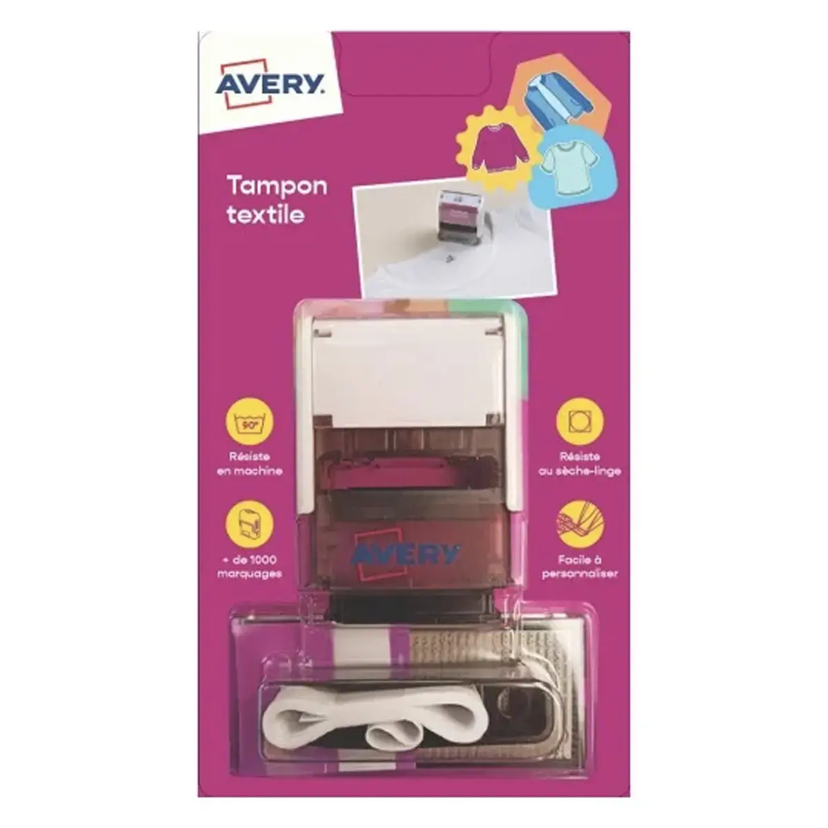 10 paquets de 1 tampon textile r&eacute;sistant au lavage 