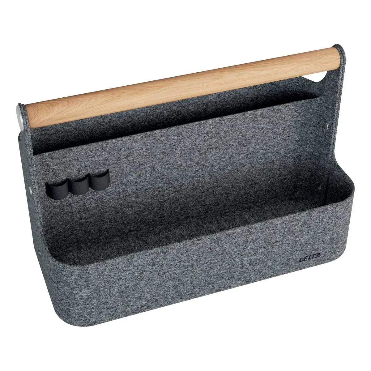 Organiseur de bureau portable Leitz avec poignée, gris foncé