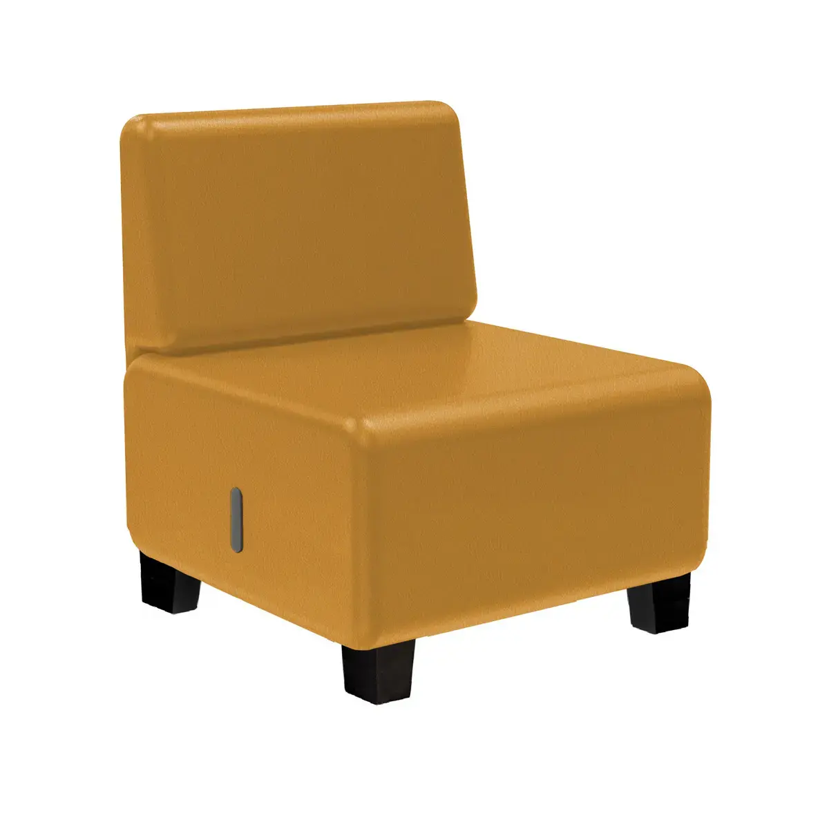 Fauteuil HIZIA - Simili cuir - Jaune - Alba