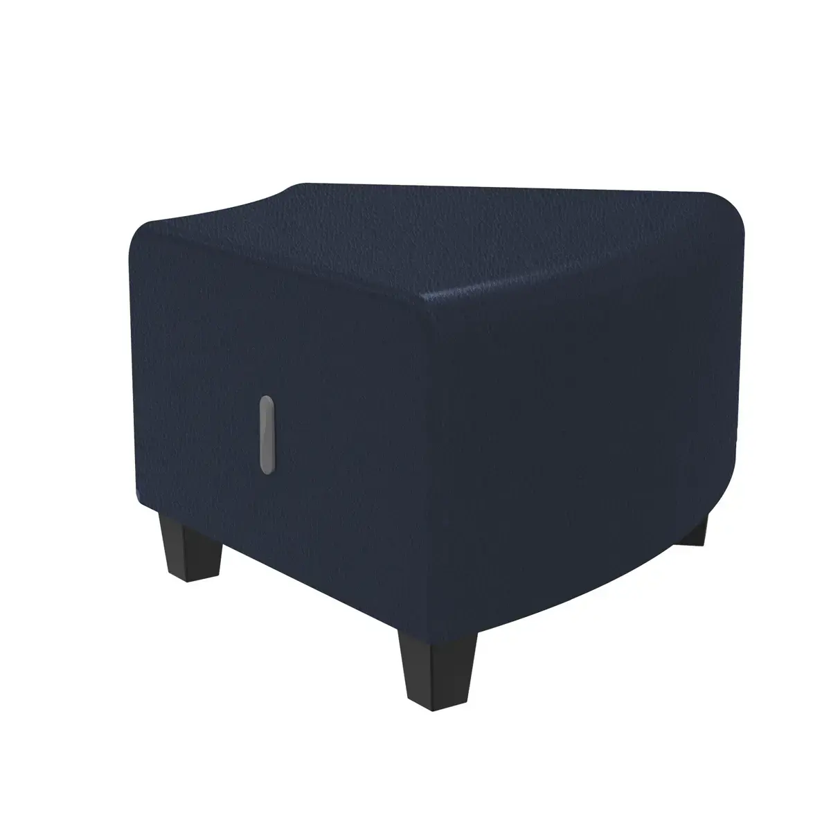 Pouf d'angle - Bleu fonc&eacute; - Alba 