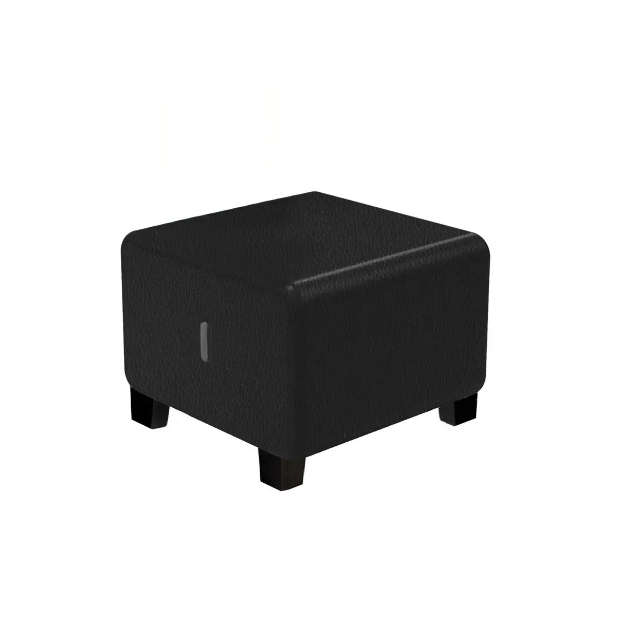 Pouf 1 place - Noir - Alba