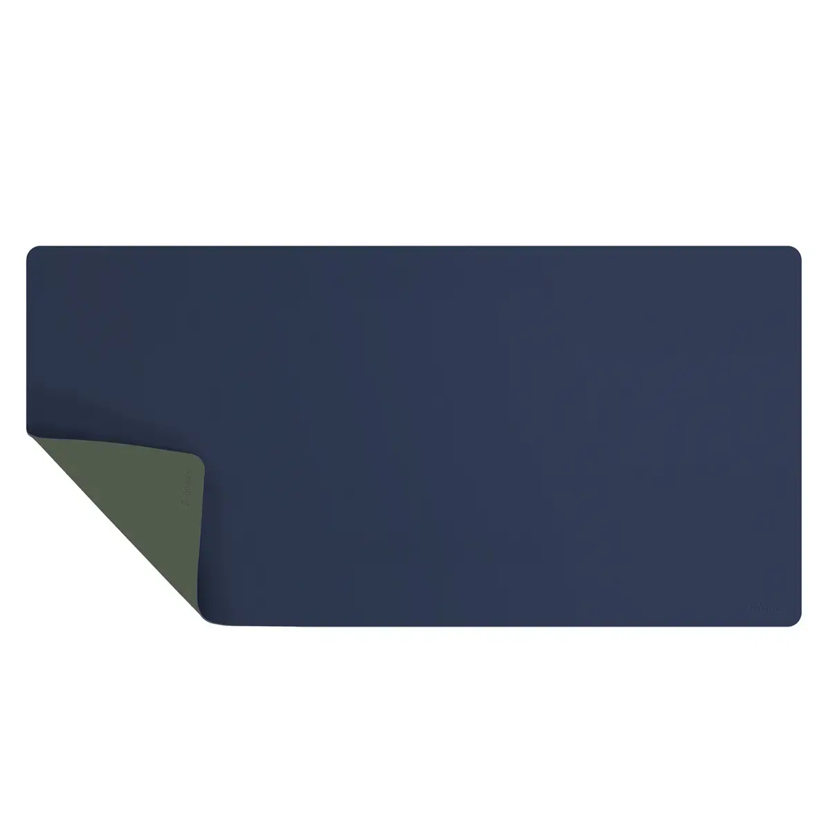 Tapis sous-main réversible - 80 x 40 cm - Marine / vert - Fellowes