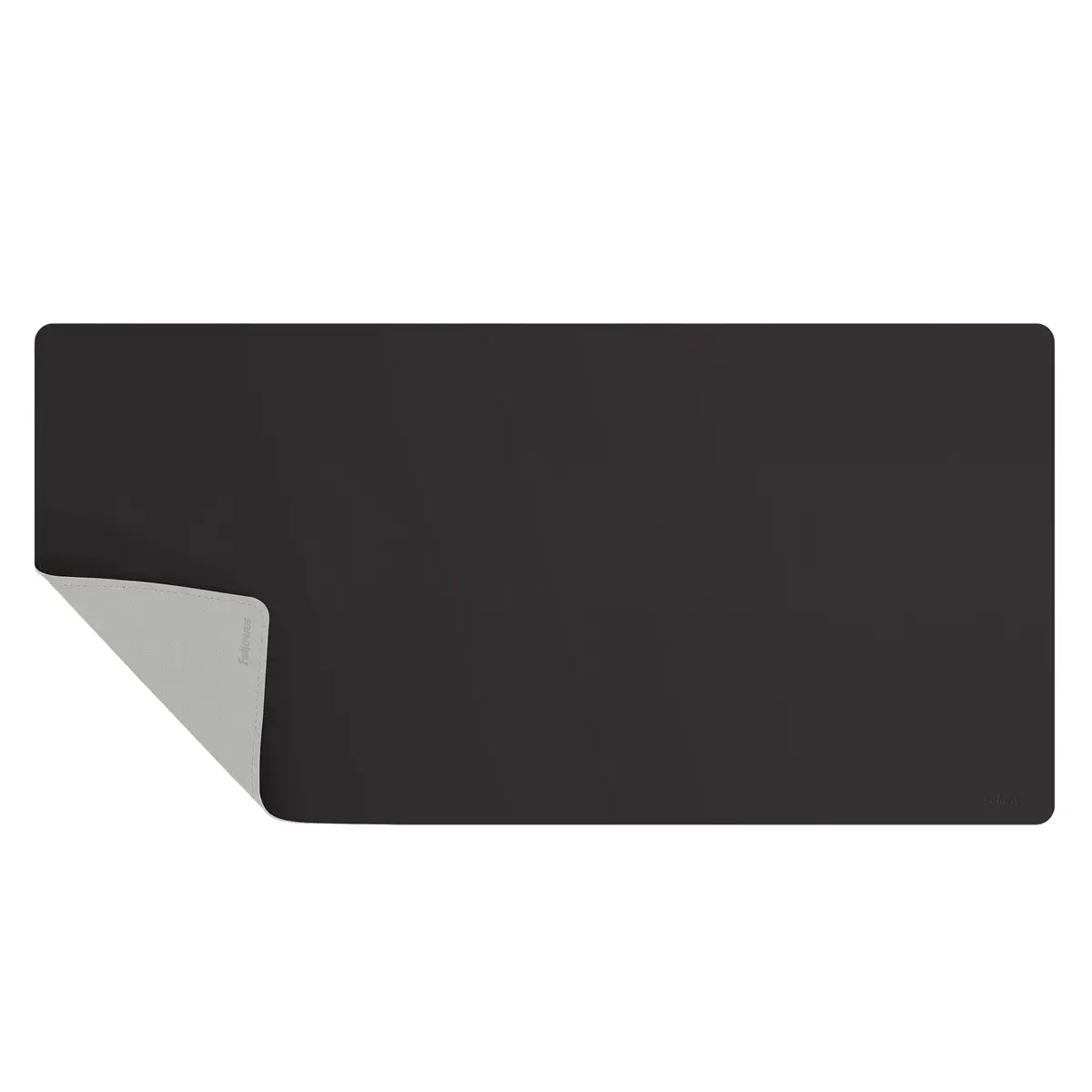 Tapis sous-main r&eacute;versible - 80 x 40 cm - Noir et gris - Fellowes 
