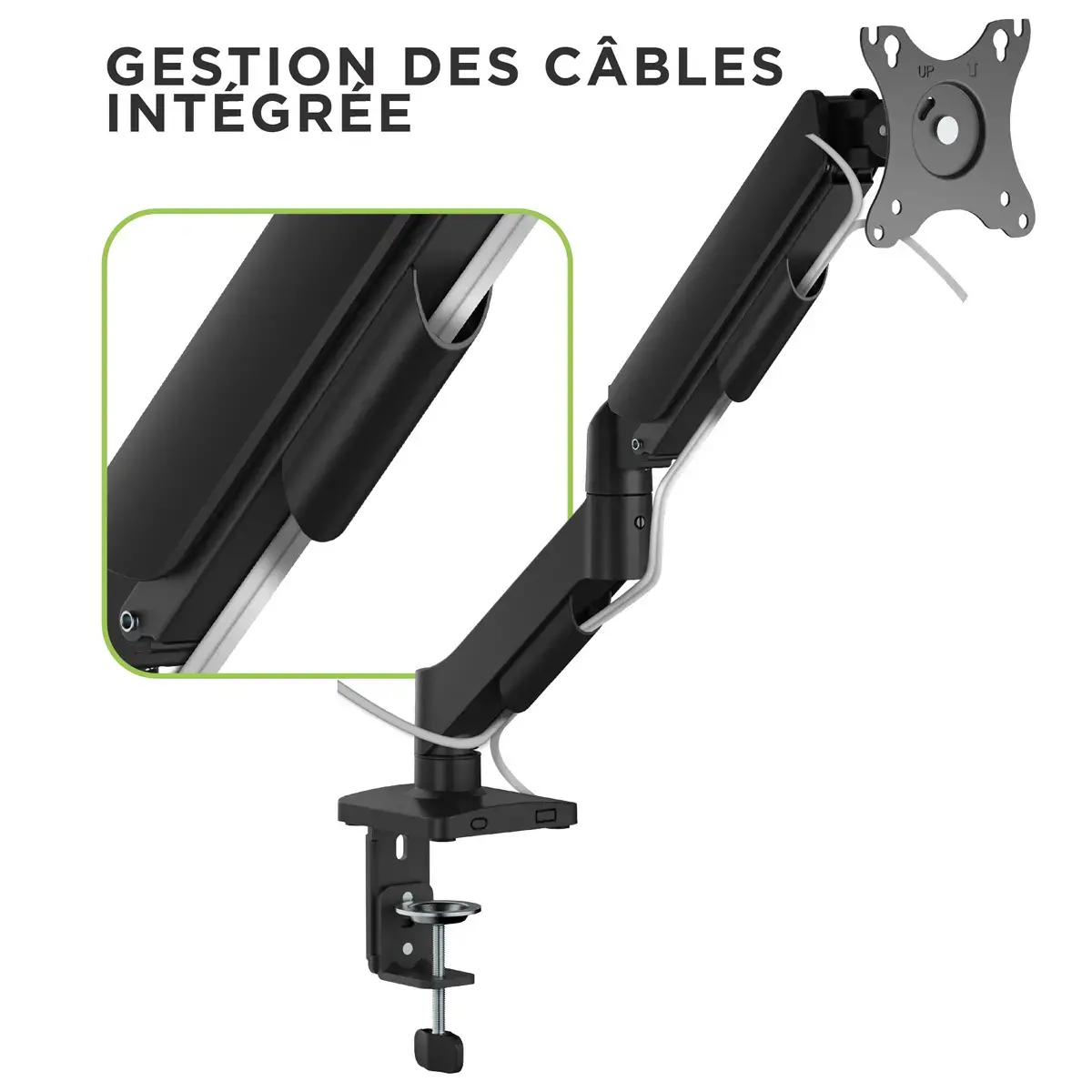 Bras porte-écran ERGO LINE - Noir - T'nB