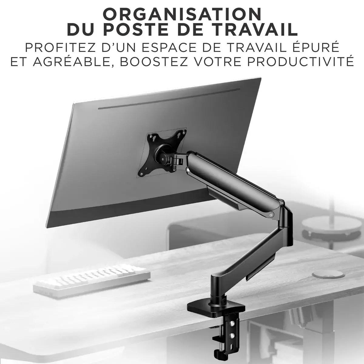 Bras porte-écran ERGO LINE - Noir - T'nB