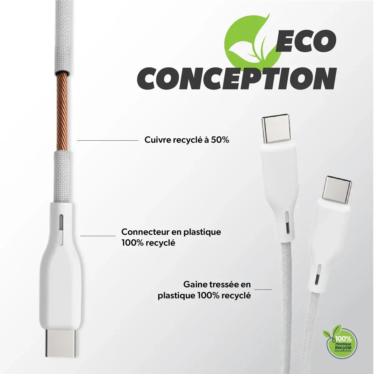 Chargeur USB-C - 30W - Blanc - T'nB 