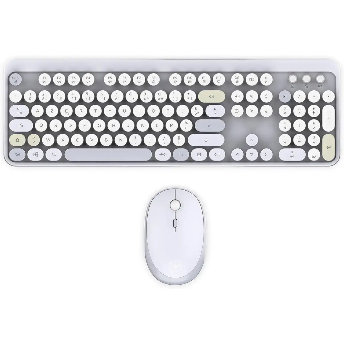 Pack clavier et souris sans fil - Blanc - Mobility Lab 