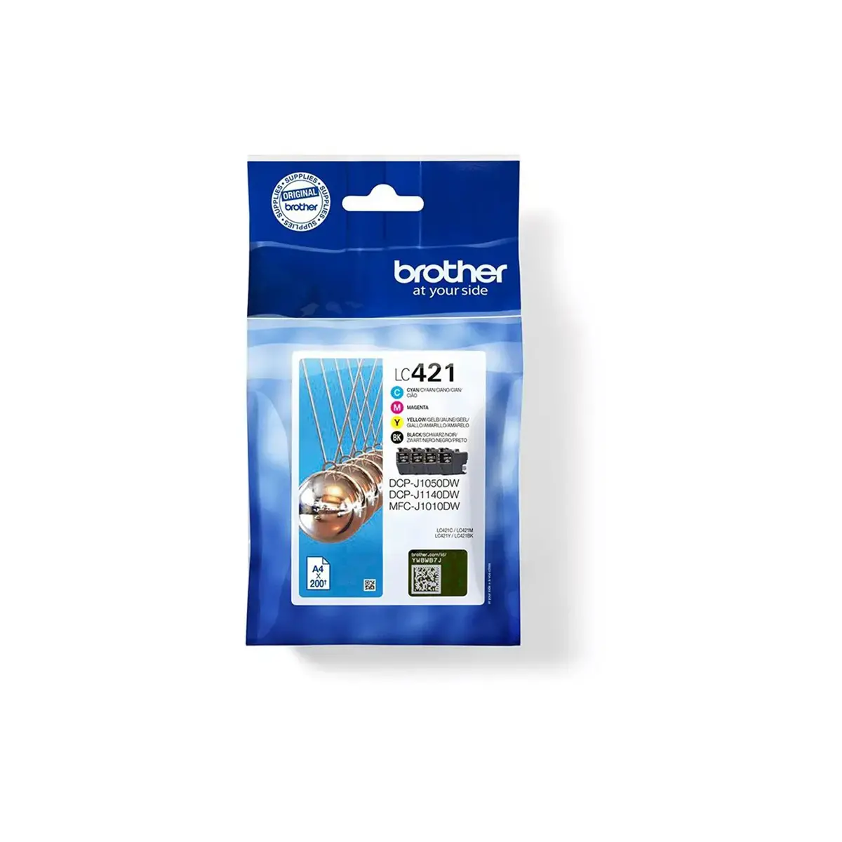 PACK 4 CARTOUCHES JET D'ENCRE BROTHER LC421 - BROTHER