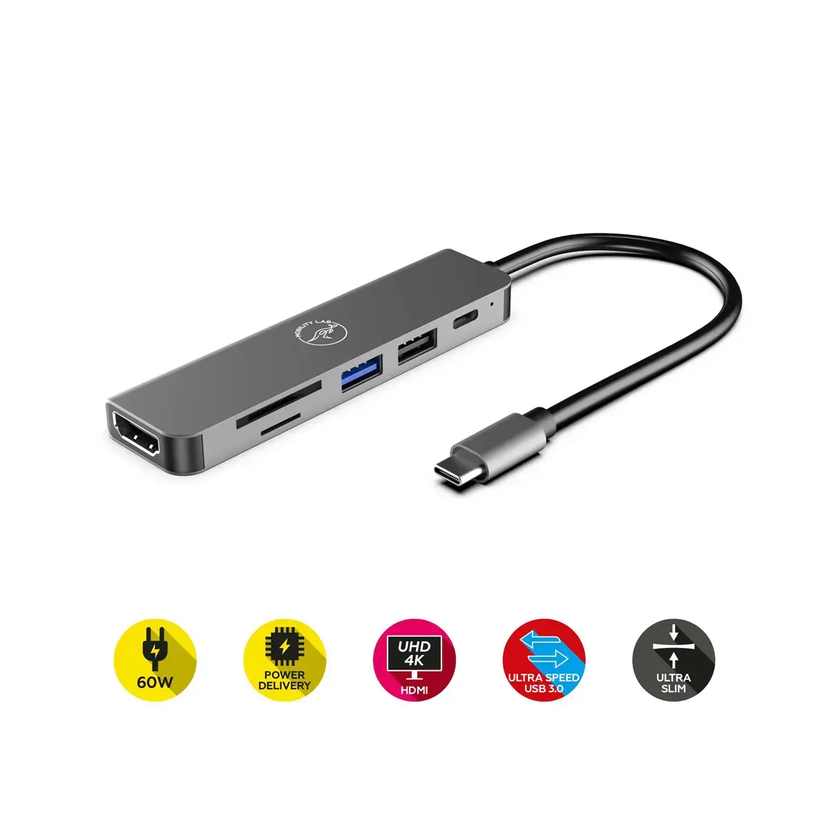 Hub USB-C - 6 en 1 - Mobility Lab