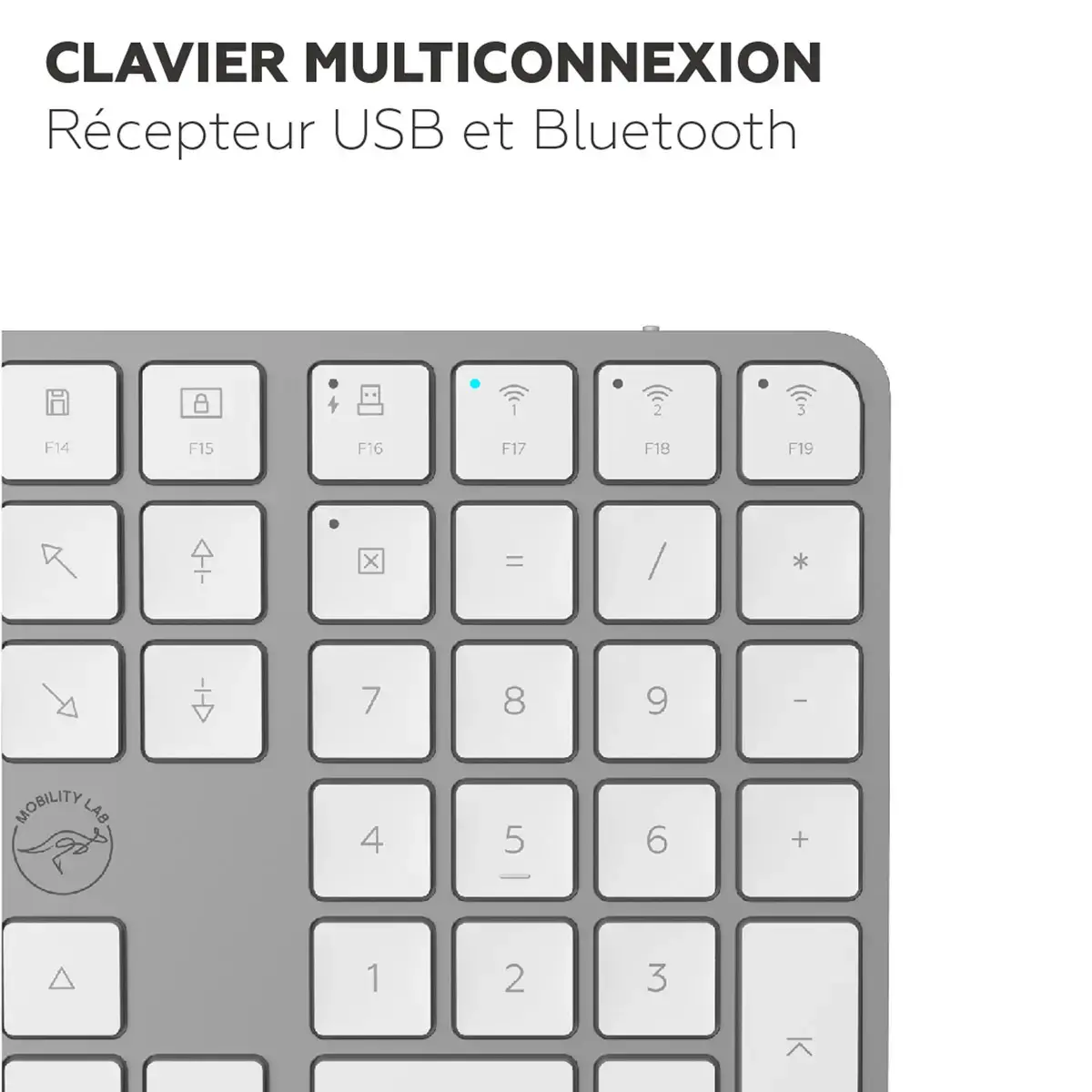 Clavier sans fil - Blanc - Mobility Lab