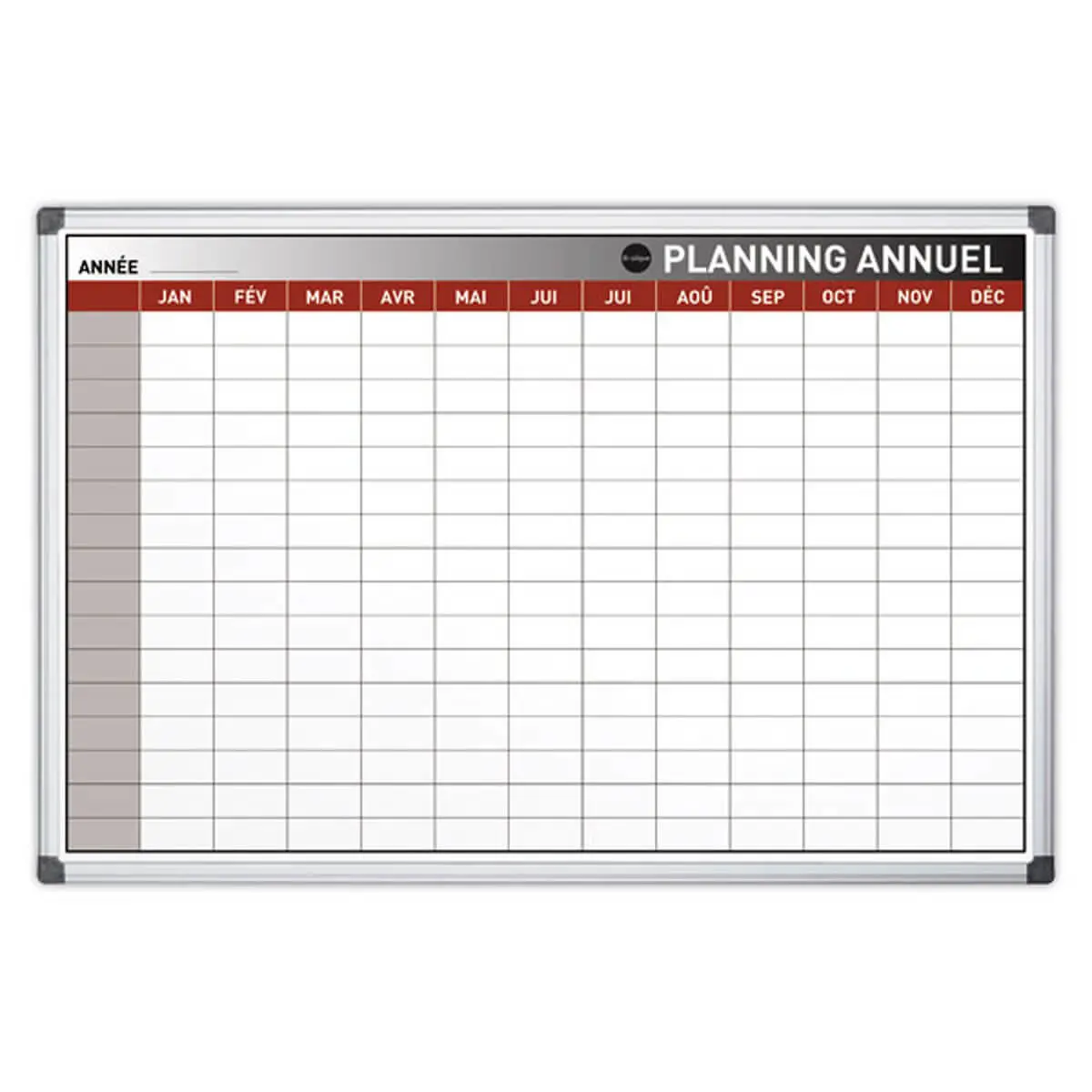 Planning annuel magn&eacute;tique s&eacute;rigraphi&eacute; - Bi-Office 
