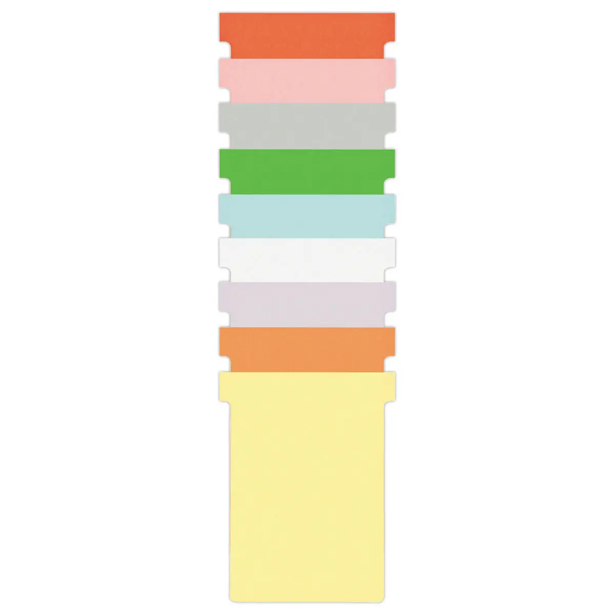 100 Fiches T pour planning - Taille 3 - Rouge - Nobo 